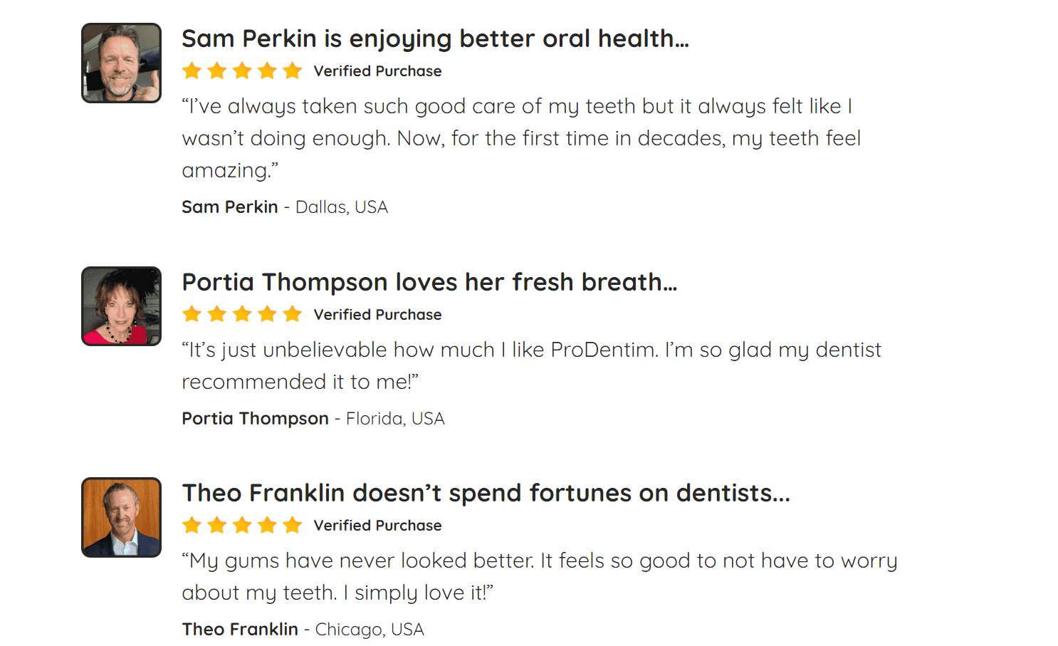 ProDentim customer reviews